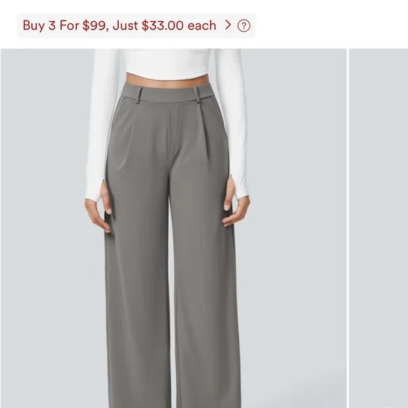 Halara Women's High Waisted Straight Leg Work Pant Trio - Picture 12 of 16